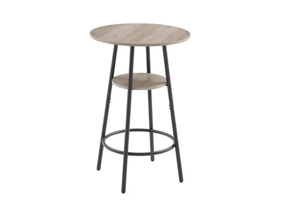 Round Barstool Set With Shelf, Upholstered Stool With Backrest, 23.62" W X 23.62" D X 35.43"