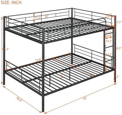 Full Over Full Metal Bunk Bed