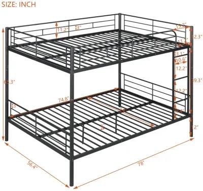 Full Over Full Metal Bunk Bed