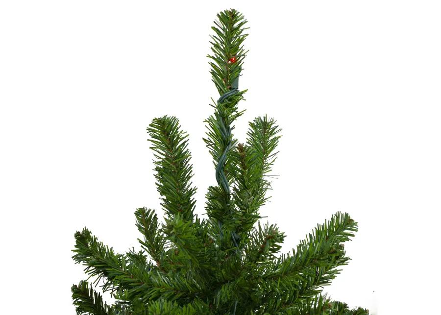 7' Pre-Lit Alpine Artificial Christmas Tree - Multi Lights