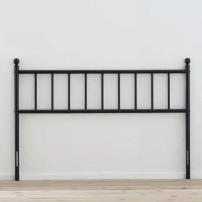 Traditional Farmhouse Headboard in Matte Black Metal Finish