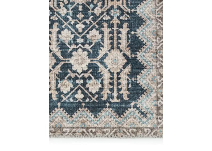 Keyara By Nikki Chu Dalia Blue 2'6" x 8' Runner Rug