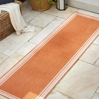 James Modern Border Stripe Indoor/Outdoor Area Rug