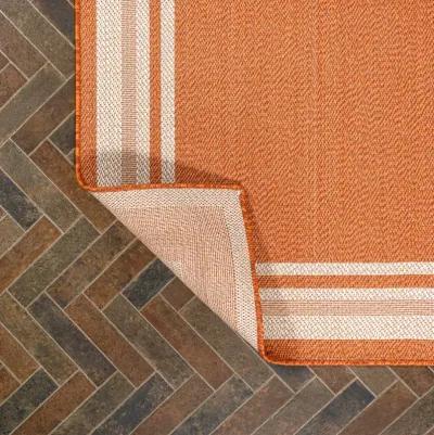 James Modern Border Stripe Indoor/Outdoor Area Rug