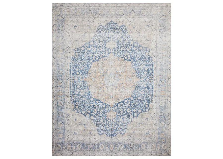 Layla LAY07 Blue/Tangerine 3'6" x 5'6" Rug by Loloi II