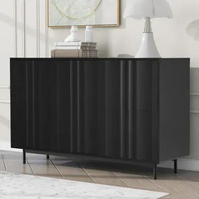 Merax Wave Pattern Storage Cabinet MDF