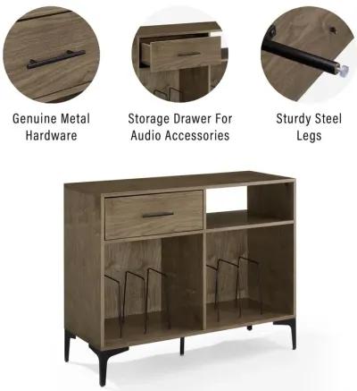 Sydney Record Storage Media Console Walnut