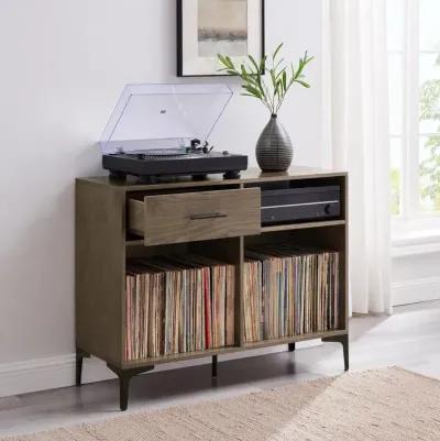 Sydney Record Storage Media Console Walnut