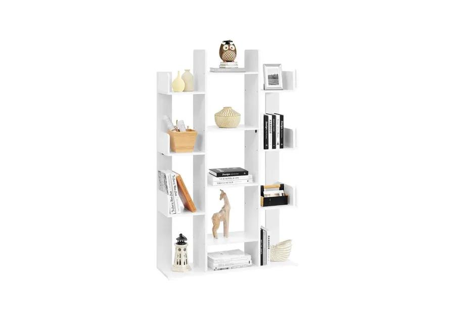 Charming Tree Bookcase with Rounded Corners and 13 Storage Shelves