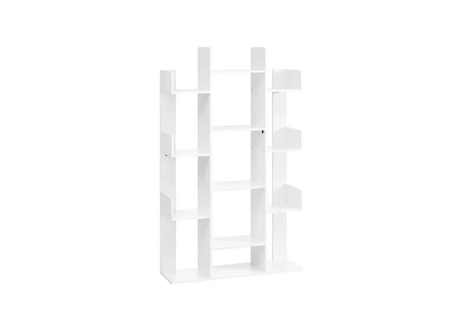 Charming Tree Bookcase with Rounded Corners and 13 Storage Shelves