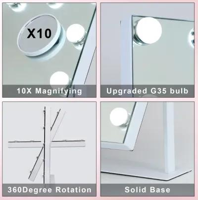 23''x19'' Vanity Mirror with Lights 15 Blubs 360°Rotation