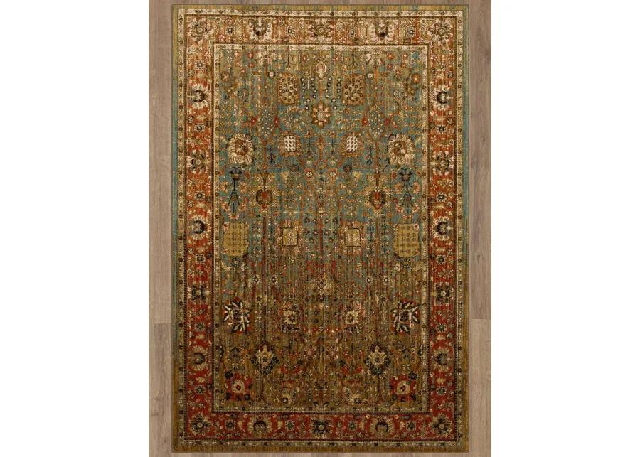 Spice Market Myanmar Aquamarine 5' 3" X 7' 10" Rug