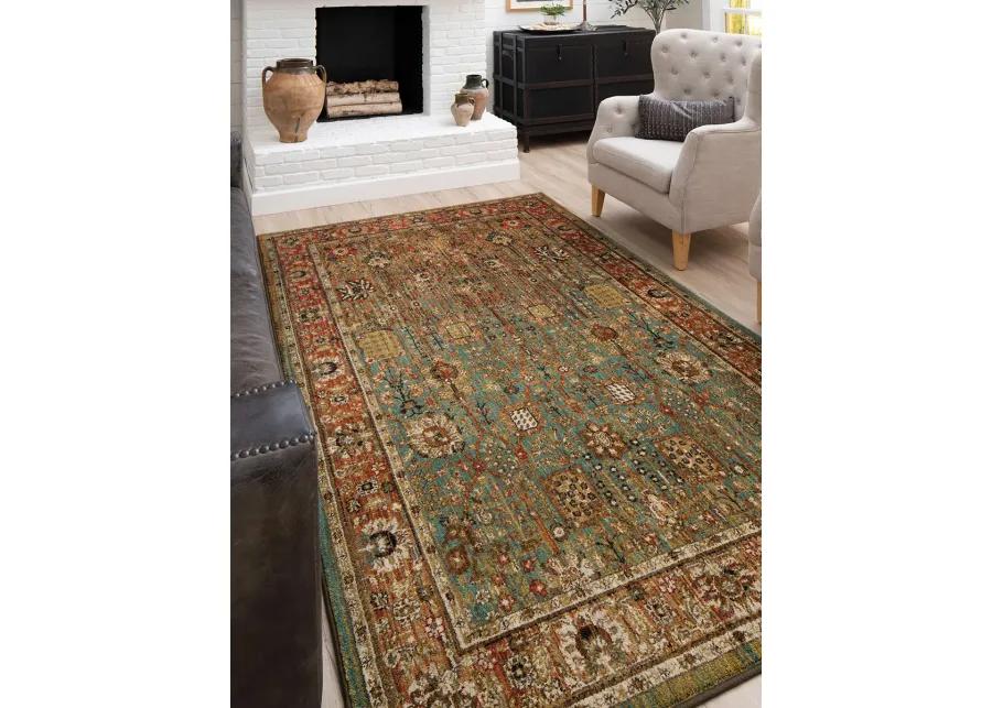 Spice Market Myanmar Aquamarine 5' 3" X 7' 10" Rug