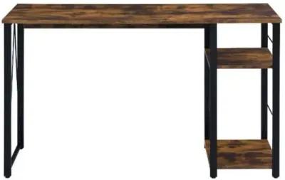 Vandana Writing Desk, Weathered Oak & Black Finish 92765