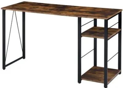 Vandana Writing Desk, Weathered Oak & Black Finish 92765