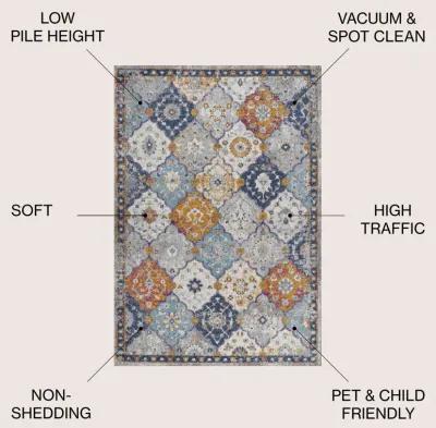 Kirman Bohemian Medallion Area Rug