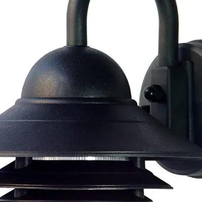 Homezia Matte Black Three Tier Lamp Shade Outdoor Wall Light