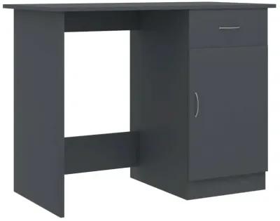 vidaXL Desk Gray 39.4"x19.7"x29.9" Chipboard, 801082