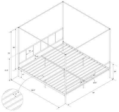 Novogratz Marion Canopy Bed