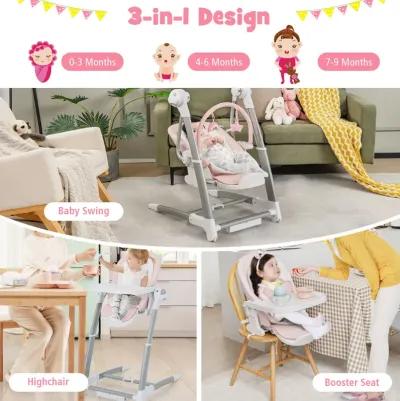 Baby Folding High Chair with 8 Adjustable Heights and 5 Recline Backrest