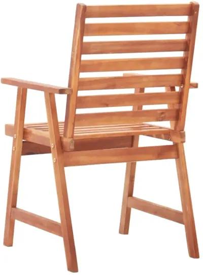 vidaXL Patio Dining Chairs 2 pcs with Cushions Solid Acacia Wood