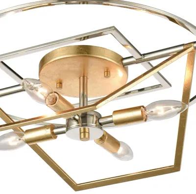 Geosphere 18'' Wide 4-Light Semi Flush Mount