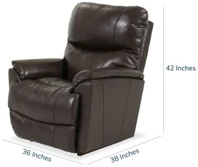 Trouper Walnut Leather Rocking Recliner