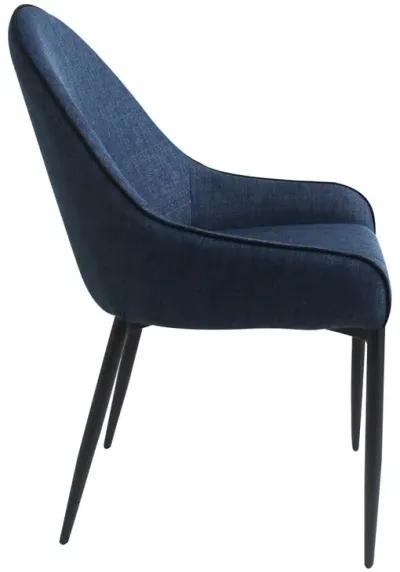 Moe's Home Collection Lapis Dining Chair Dark Blue-Set Of Two