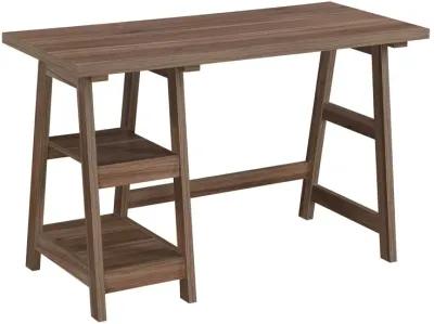 Convenience Concepts Designs2Go Trestle Desk with Shelves