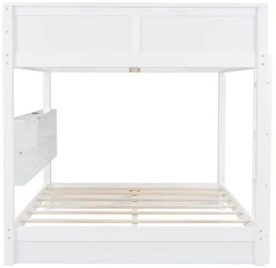 Merax Bunk Bed with Storage Cabinets and USB Ports