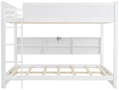 Merax Bunk Bed with Storage Cabinets and USB Ports