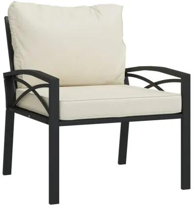 vidaXL Patio Chair with Sand Cushions 26.8"x29.9"x31.1" Steel