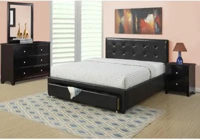 Bedroom Furniture Storage Under Bed Queen Size Bed PU Leather