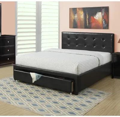 Bedroom Furniture Storage Under Bed Queen Size Bed PU Leather