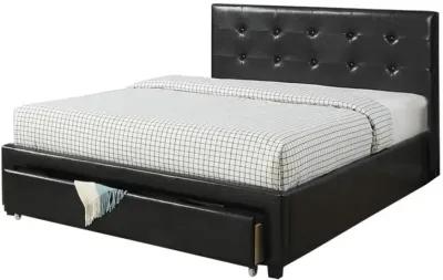 Bedroom Furniture Storage Under Bed Queen Size Bed PU Leather