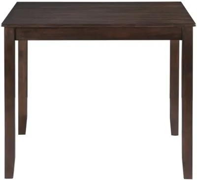 5 Piece Dining Table and Chairs Set, Rectangular, Slatted, Cherry Brown - Benzara