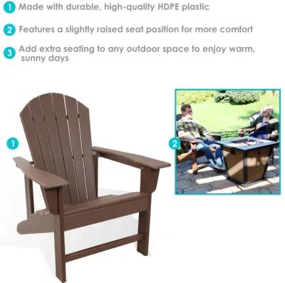 Sunnydaze Upright HDPE Raised Outdoor Adirondack Chair