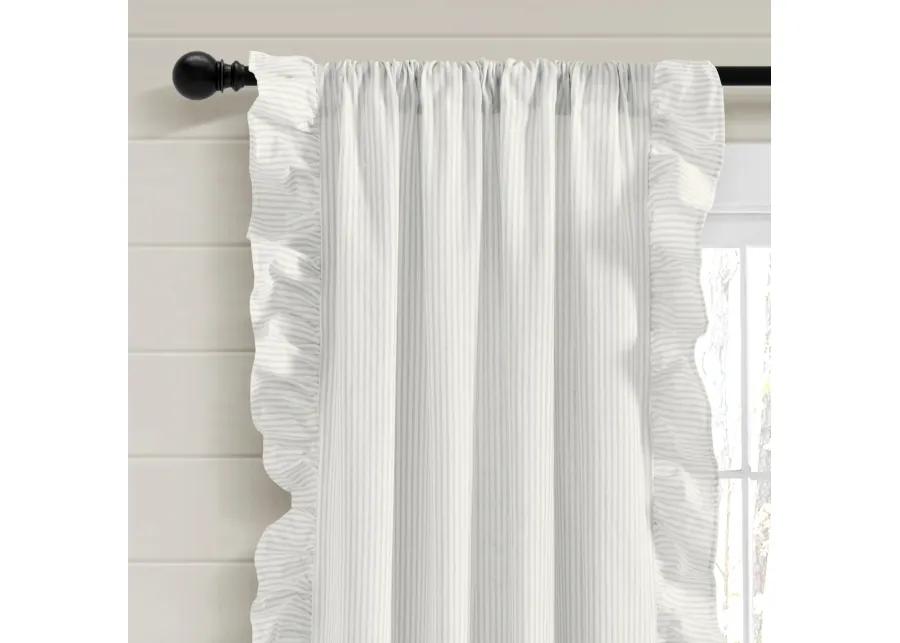 Farmhouse Reyna Ruffle Window Curtain Panels