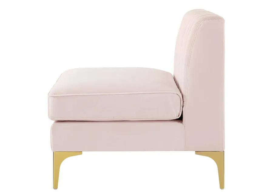 Triumph Channel Tufted Performance Velvet Armless Chair