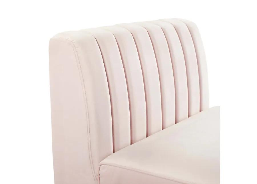 Triumph Channel Tufted Performance Velvet Armless Chair