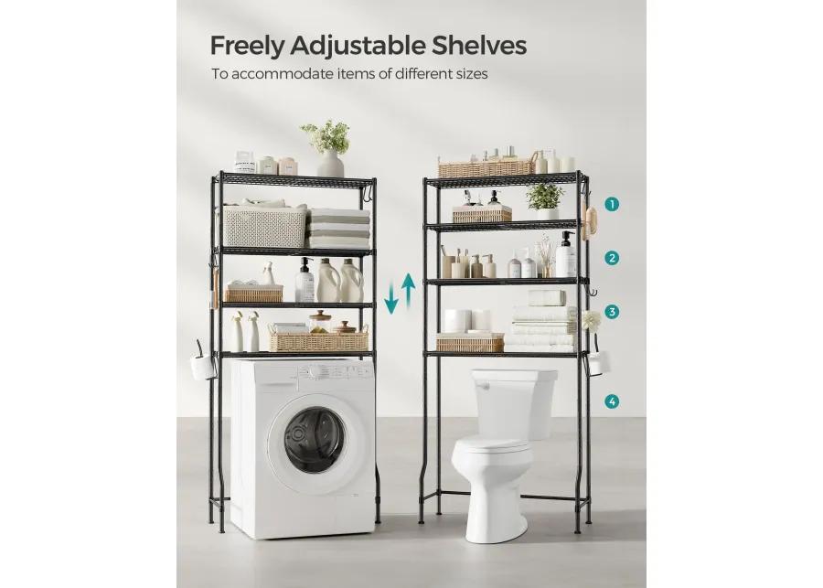 4-Tier Metal Over-the-Toilet Storage Shelf