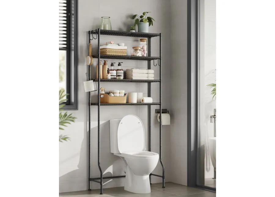 4-Tier Metal Over-the-Toilet Storage Shelf