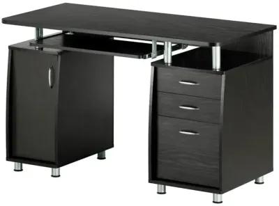 Techni Mobili Complete Workstation Computer Desk with Storage, Espresso