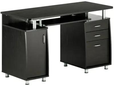 Techni Mobili Complete Workstation Computer Desk with Storage, Espresso