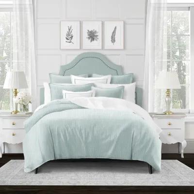 6ix Tailors Fine Linens Crown Stripe Glacier Comforter Set