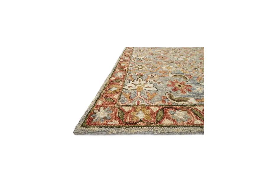 Victoria VK10 Slate/Terracotta 7'9" x 9'9" Rug