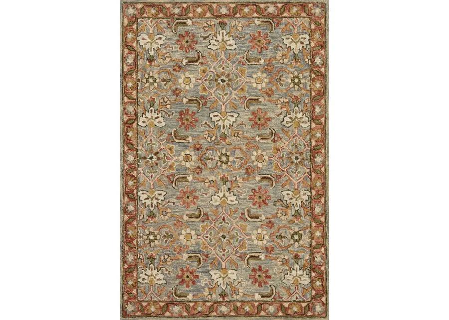 Victoria VK10 Slate/Terracotta 7'9" x 9'9" Rug