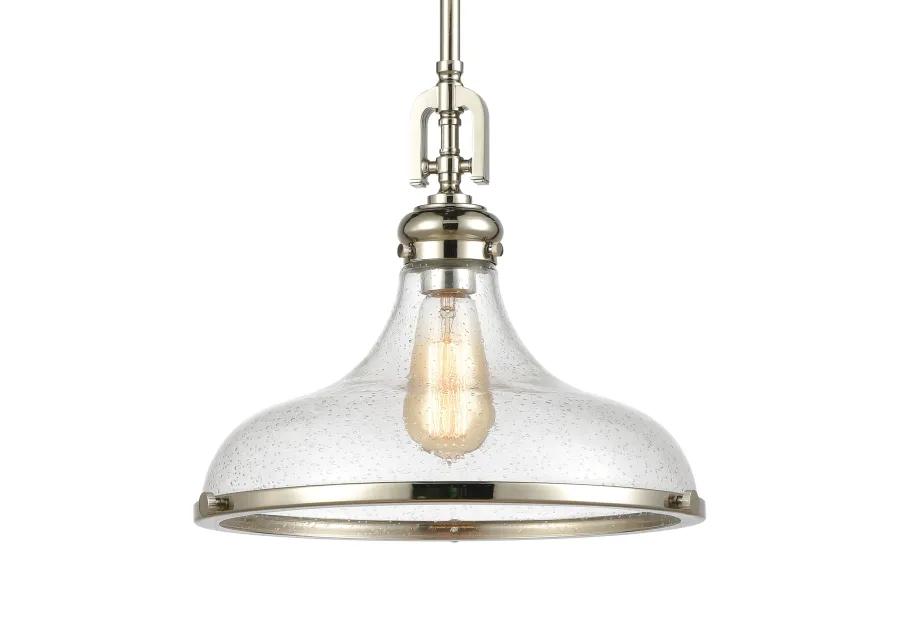 Rutherford 15'' Wide 1-Light Silver Pendant