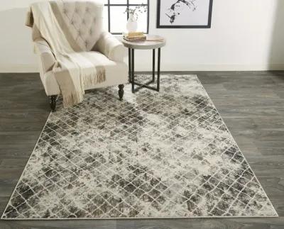 Kano 3873F Ivory/Gray/Taupe 8'9" x 8'9" Round Rug