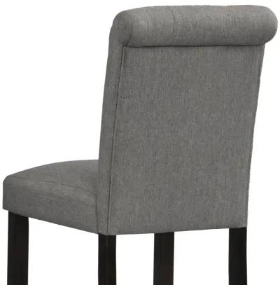 Solid Wood Tufted Asons Barstool, Set of 2, Grey